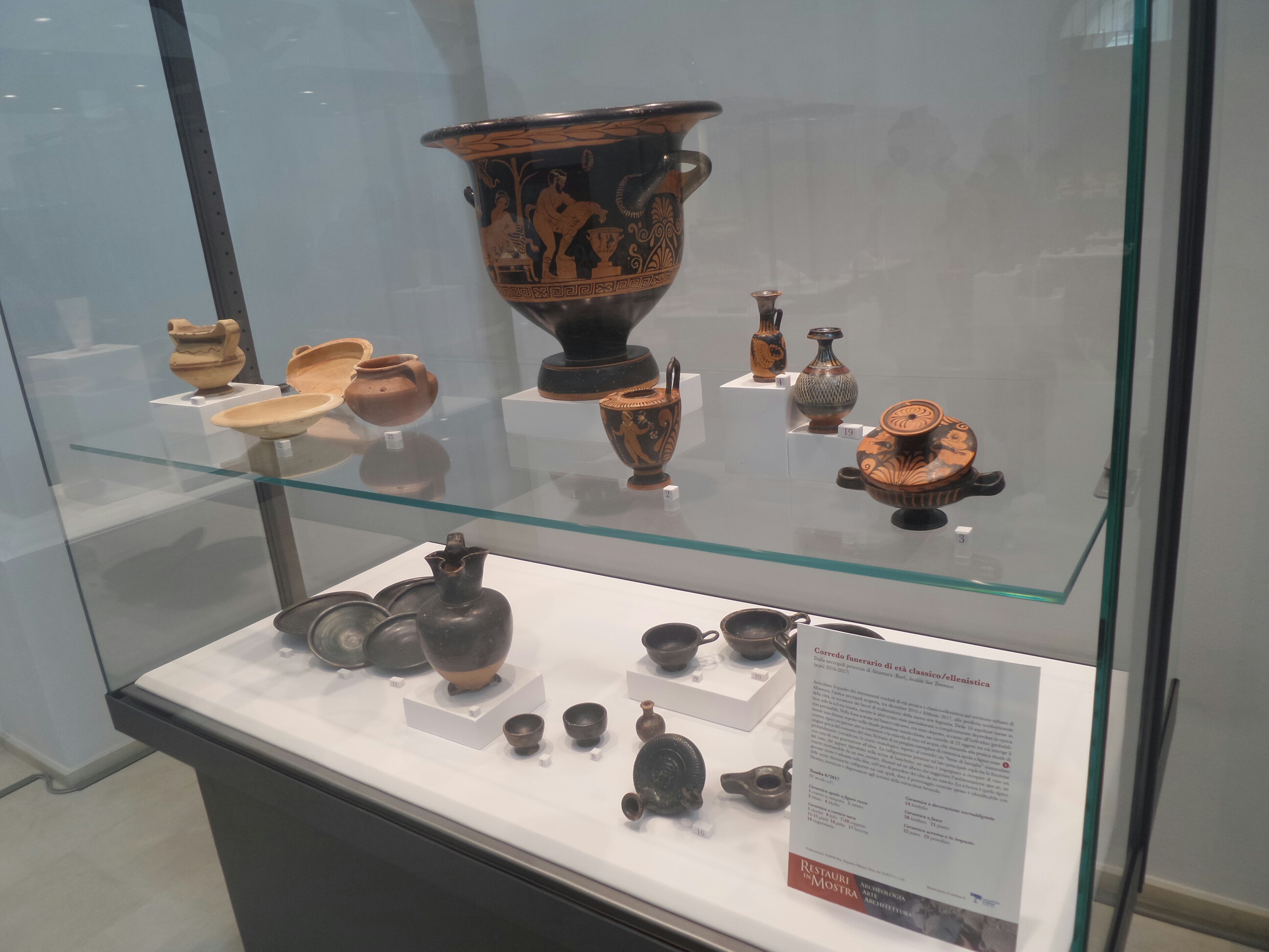 Acquedotto Pugliese restaura reperti archeologici recuperati in scavi relativi alla rete fognaria di Altamura