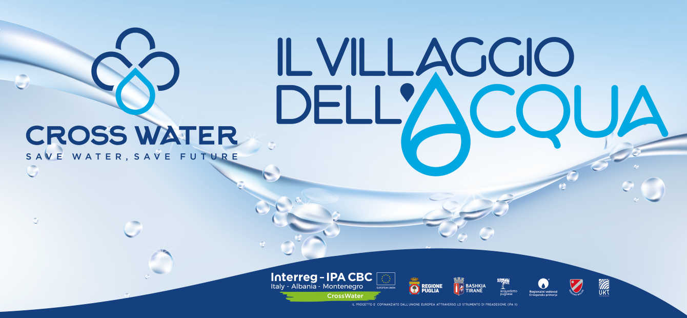 Cross Water in piazza con i villaggi dell'acqua