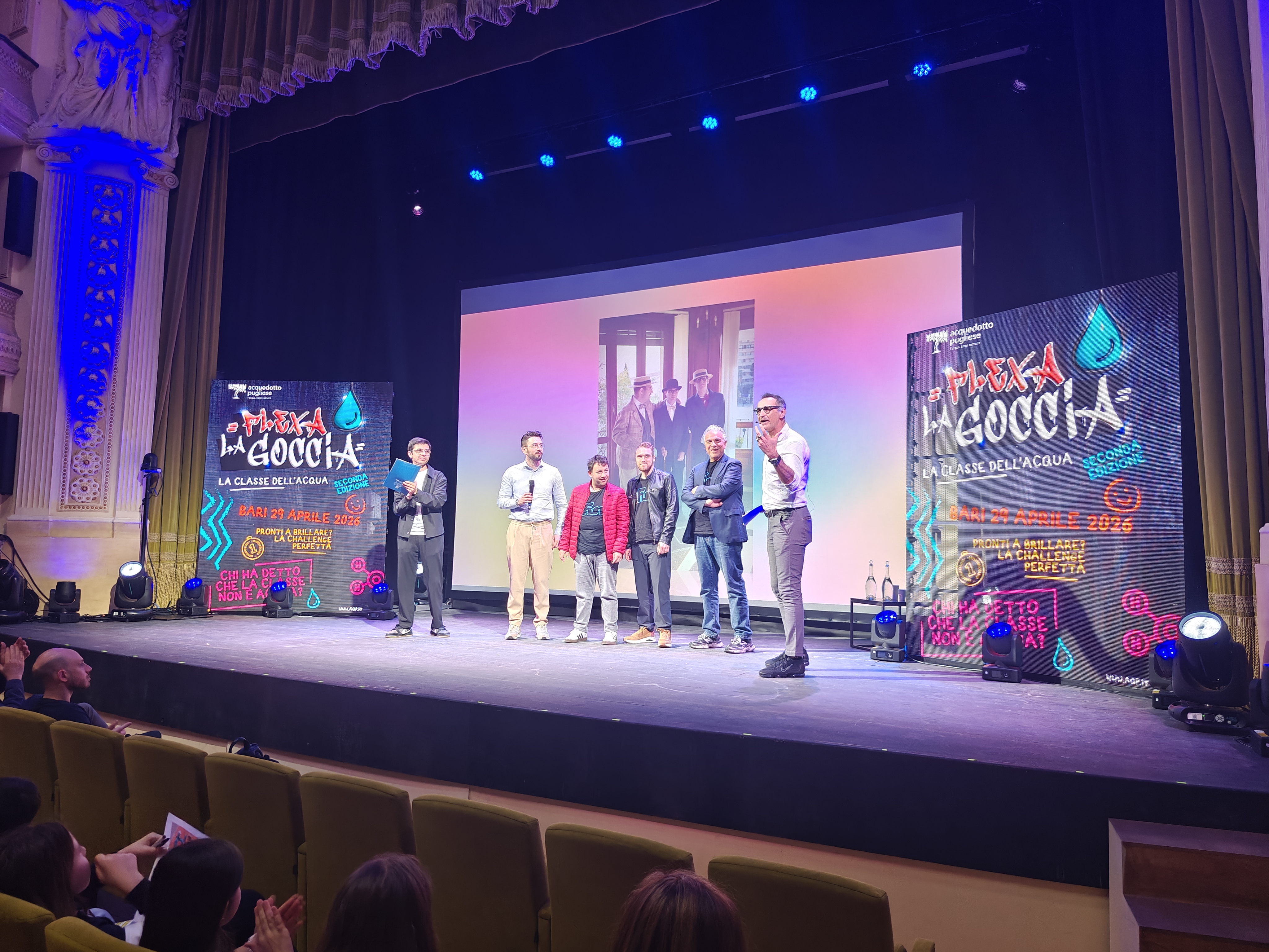 Alcuni ospiti della evento sul palco con Vito Palumbo e Nick Radogna 