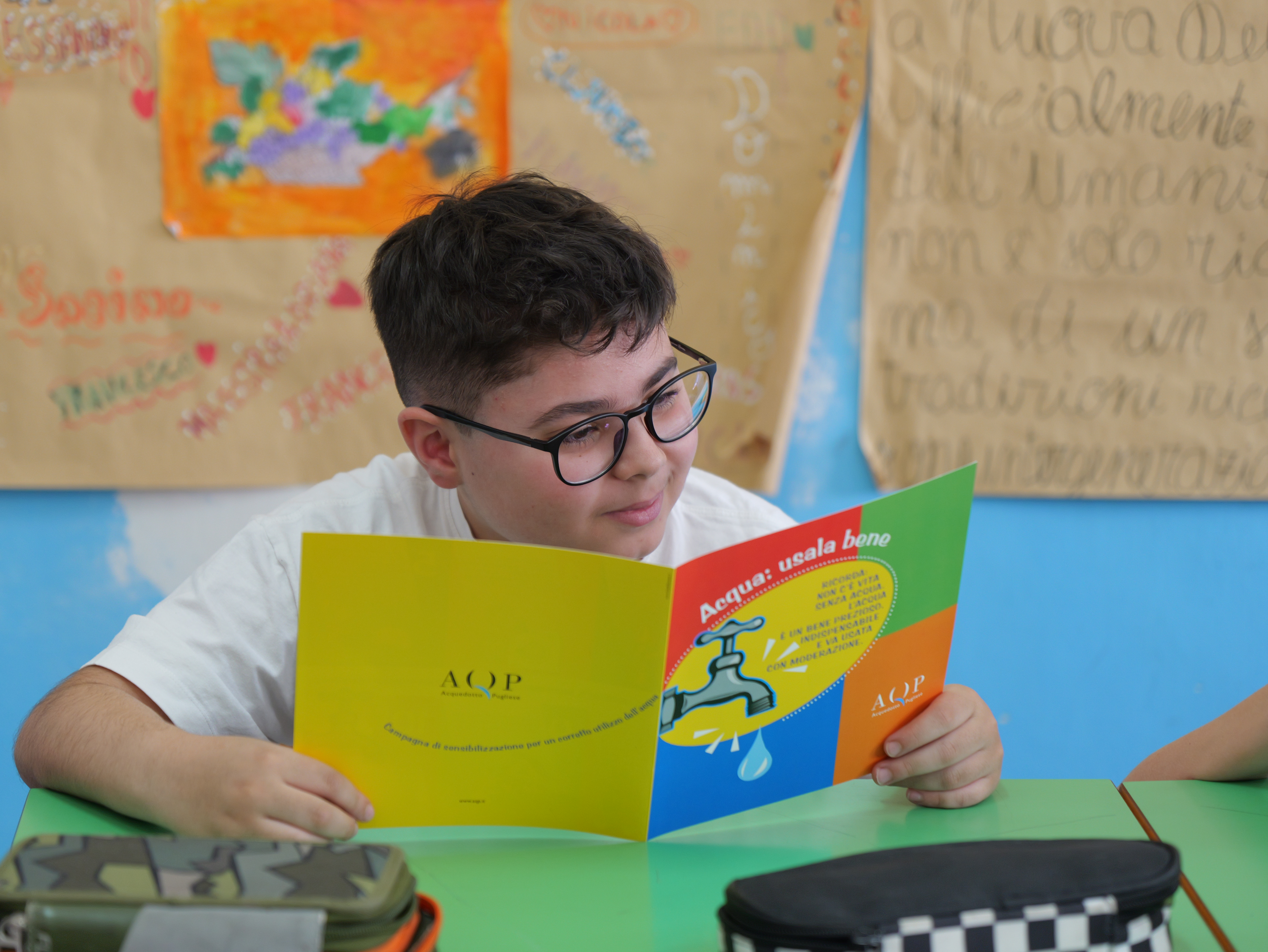 Un alunno della classe 5° B della Scuola Primaria "F.Cifarelli" di Corato 