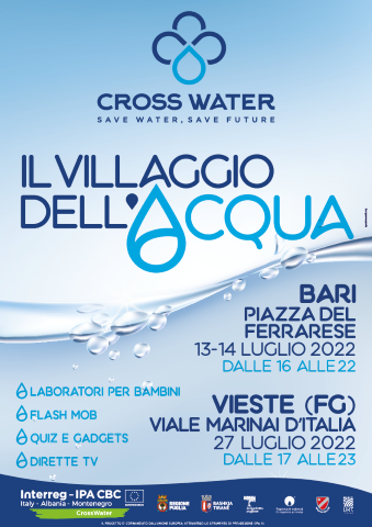 Cross Water in piazza con i villaggi dell'acqua