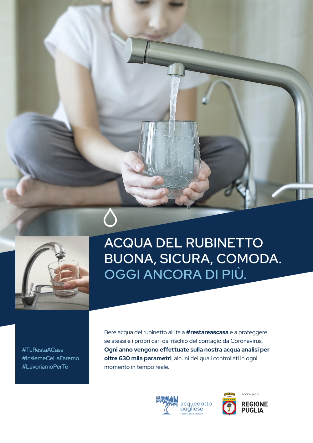 Acqua di rubinetto: buona, sicura, comoda. Oggi ancora di più.